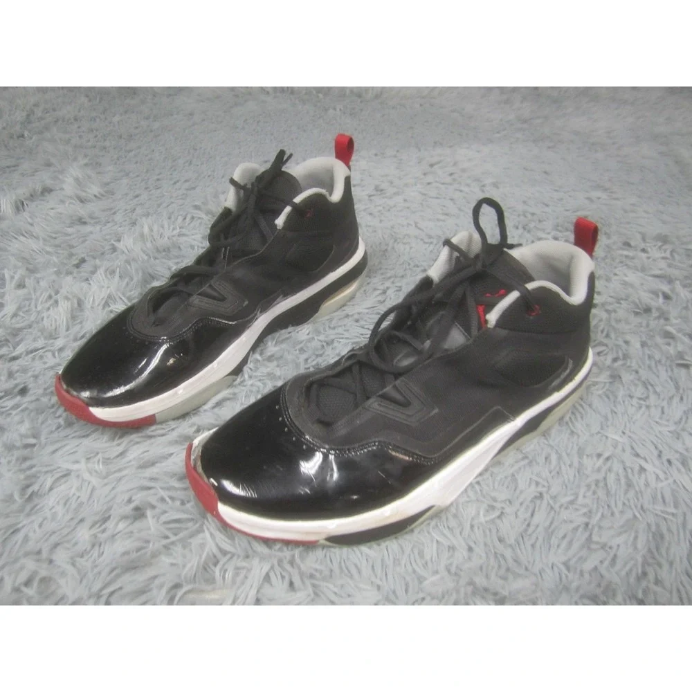 Jordan Air Shoes Mens Size 13 Black Red Mid Top Basketball Sneakers FB1396-006